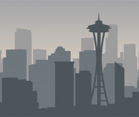 Seattle city skyline vector