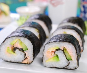 Seaweed rice rolls Stock Photo