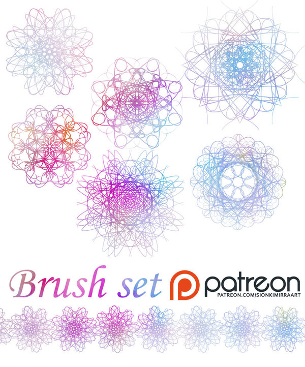 Set of Decorative Photoshop Brushes