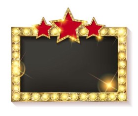 Shining gloden diamond frame vector