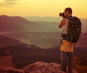 Shoot mountains and rivers Stock Photo