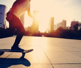 Skateboarding teenager Stock Photo 03