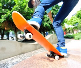 Skateboarding teenager Stock Photo 05