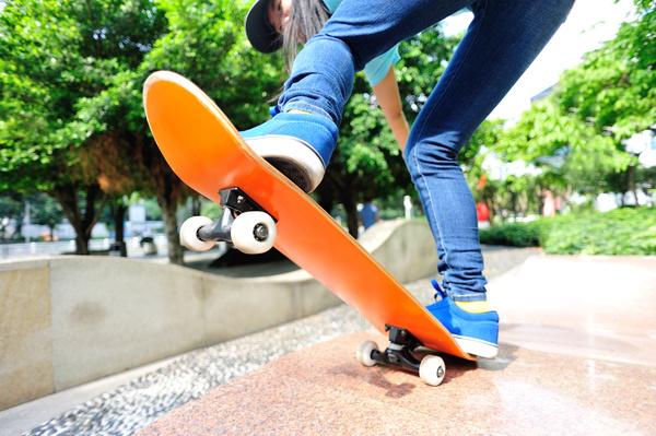 Skateboarding teenager Stock Photo 05