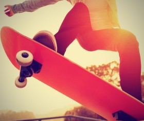 Skateboarding teenager Stock Photo 06