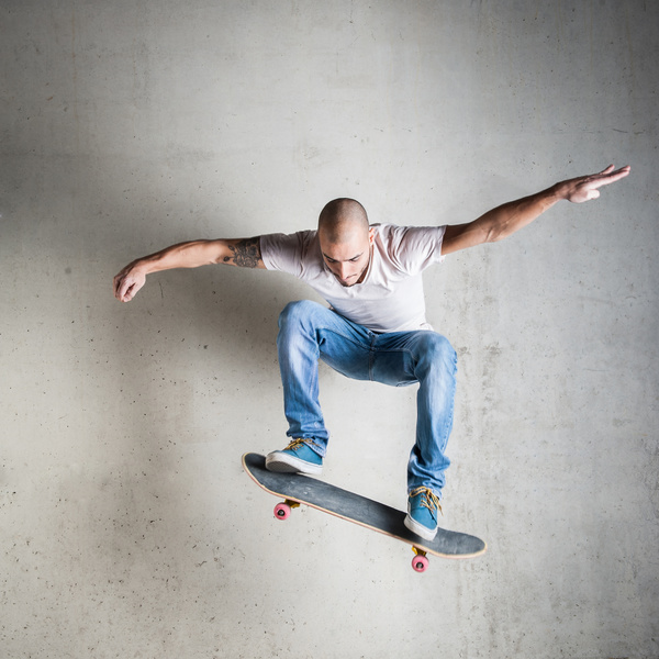 Skateboarding teenager Stock Photo 07