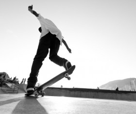 Skateboarding teenager Stock Photo 08