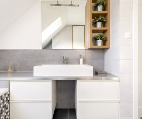 Small bathroom corner Stock Photo