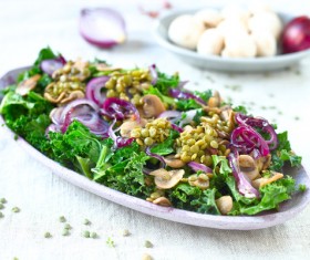 Soya Onion Vegetable Salad Stock Photo