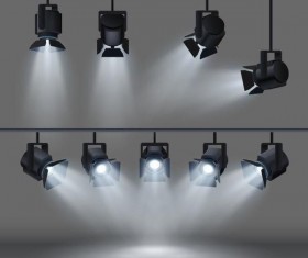 Spotlights and searchlights vector material 01
