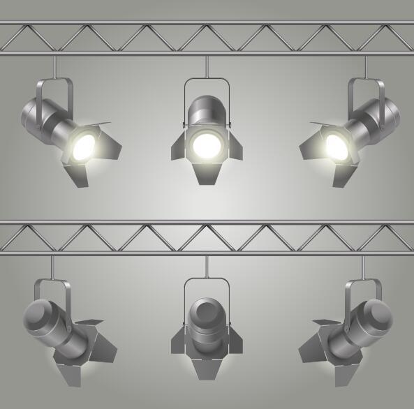 Spotlights and searchlights vector material 03