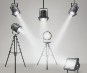 Spotlights and searchlights vector material 04