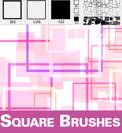 square brushes photoshop