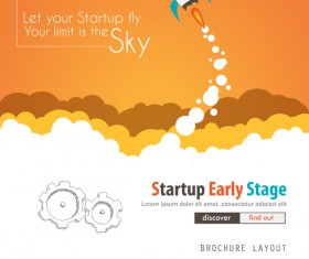 Startup fly modern infgraphic vector material 01