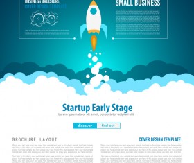 Startup fly modern infgraphic vector material 02