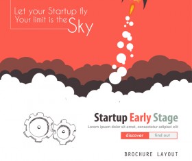 Startup fly modern infgraphic vector material 04