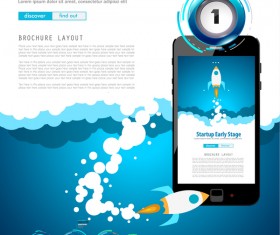 Startup fly modern infgraphic vector material 06