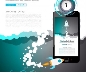 Startup fly modern infgraphic vector material 07