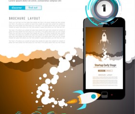 Startup fly modern infgraphic vector material 08