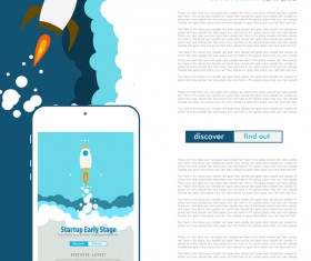 Startup fly modern infgraphic vector material 14