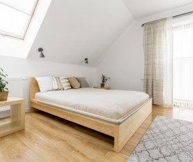 Streamlining bedroom and bed plant Stock Photo