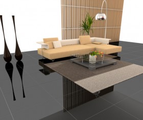 Stylish living room decoration Stock Photo
