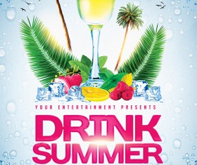 Summer Drinks Flyer PSD Template
