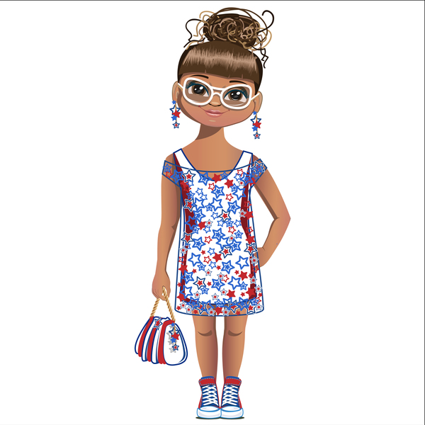 Summer girl cartoon vector 05