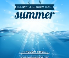 Summer holiday beach poster vector design 02