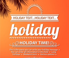 Summer holiday beach poster vector design 03