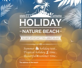 Summer holiday beach poster vector design 05