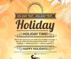 Summer holiday beach poster vector design 06