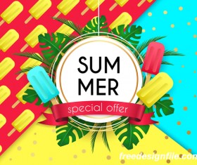 Summer special offer poster template vectors 05
