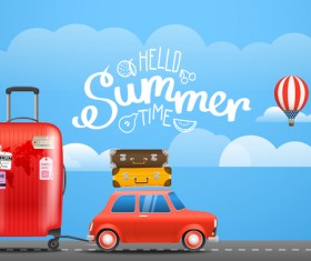 Summer time vacation travel design vector