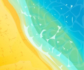 Sun beach with sea background vector 01