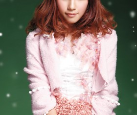 Sweet pear head girl Stock Photo