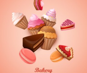 Sweet with ice cream vector background