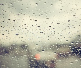 The raindrops on the glass windows Stock Photo
