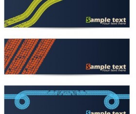 Tire printed banners vector