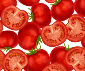 Tomato seamless pattern design vectors