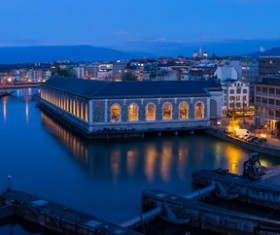 Tourist city of Geneva Stock Photo 07