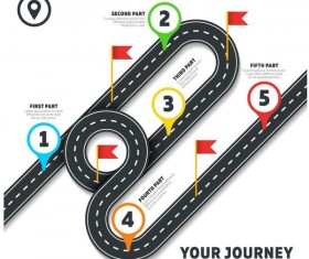 Traffic road infographic template vector 01
