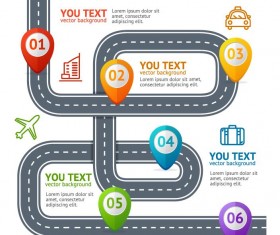 Traffic road infographic template vector 03