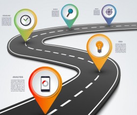 Traffic road infographic template vector 04