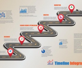 Traffic road infographic template vector 05