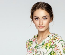 Tranquil and natural woman Stock Photo 01