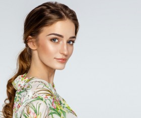 Tranquil and natural woman Stock Photo 02