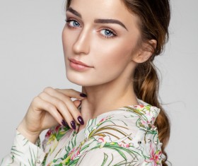 Tranquil and natural woman Stock Photo 03