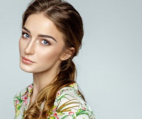 Tranquil and natural woman Stock Photo 04