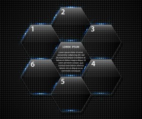 Transparent reflecting square glass banners vector 01